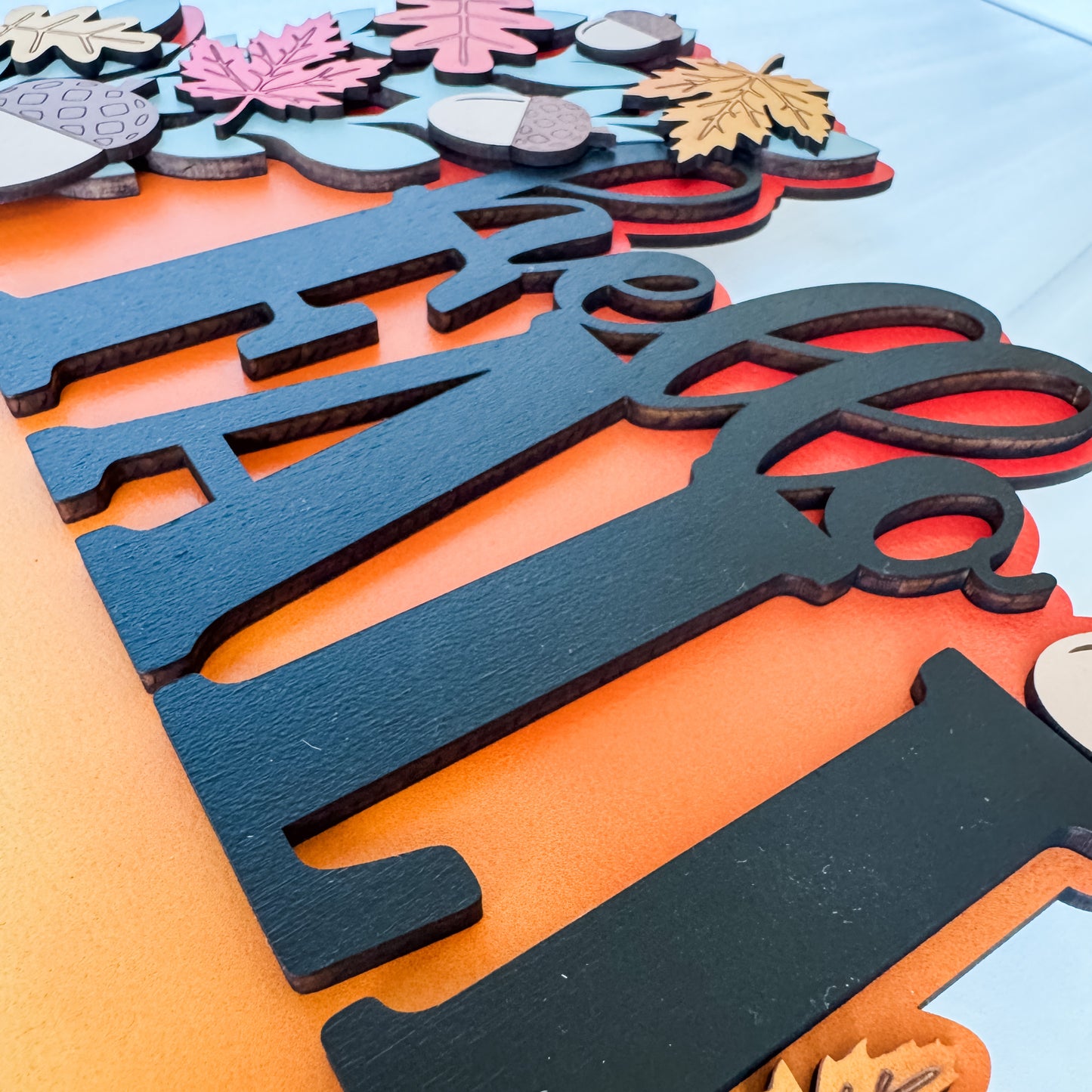 Add On Happy Fall Theme for Interchangeable Round Signs