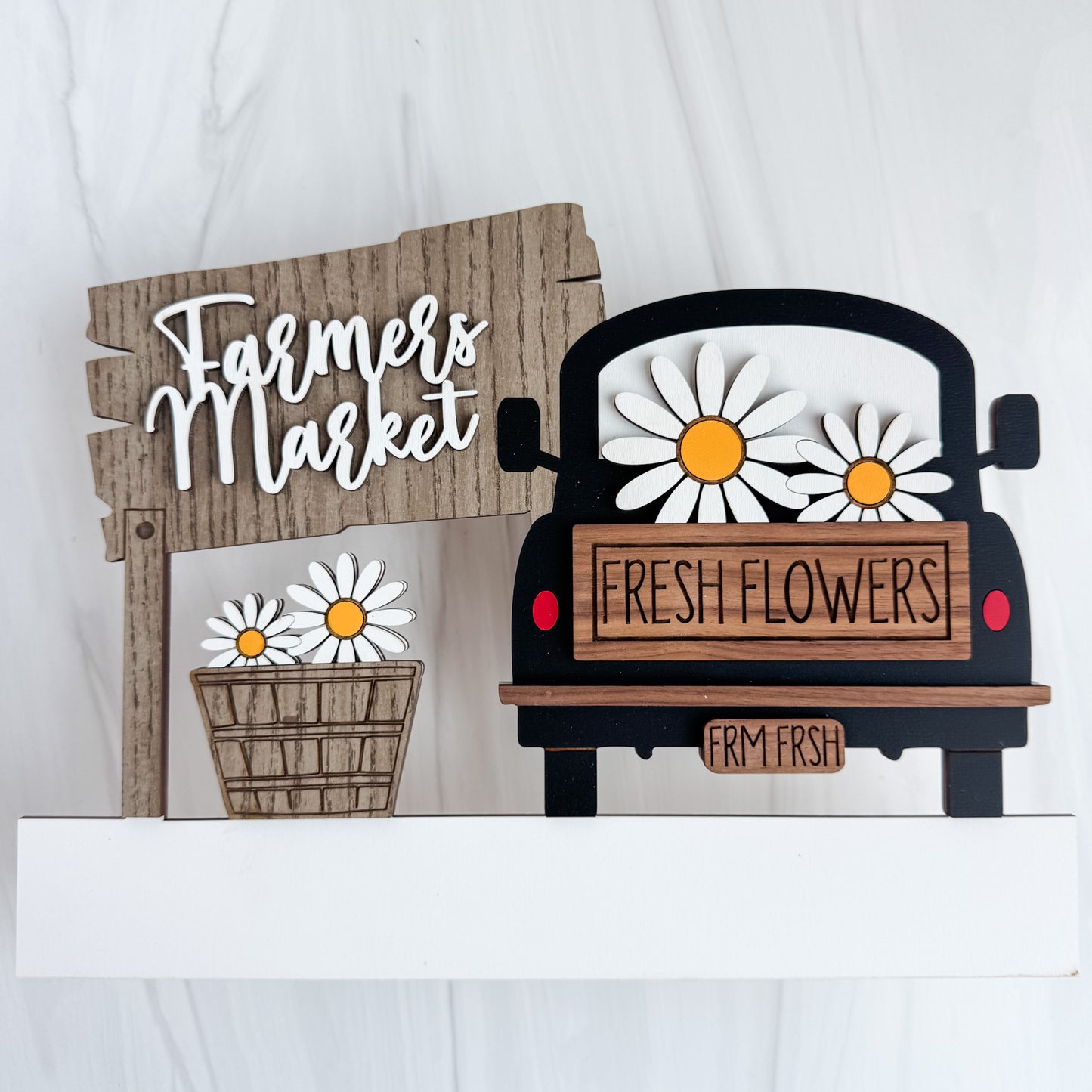 Add On Farm Truck Daisies Theme for Interchangeable Round Signs