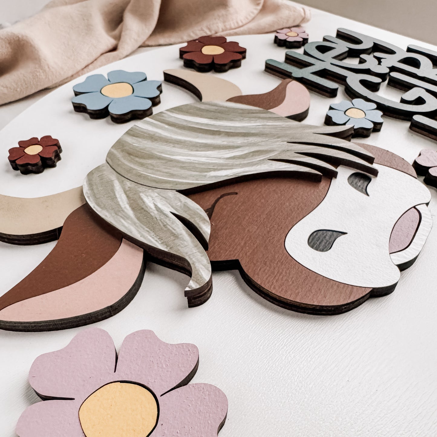 Add On Highland Cow Theme for Interchangeable Round Signs