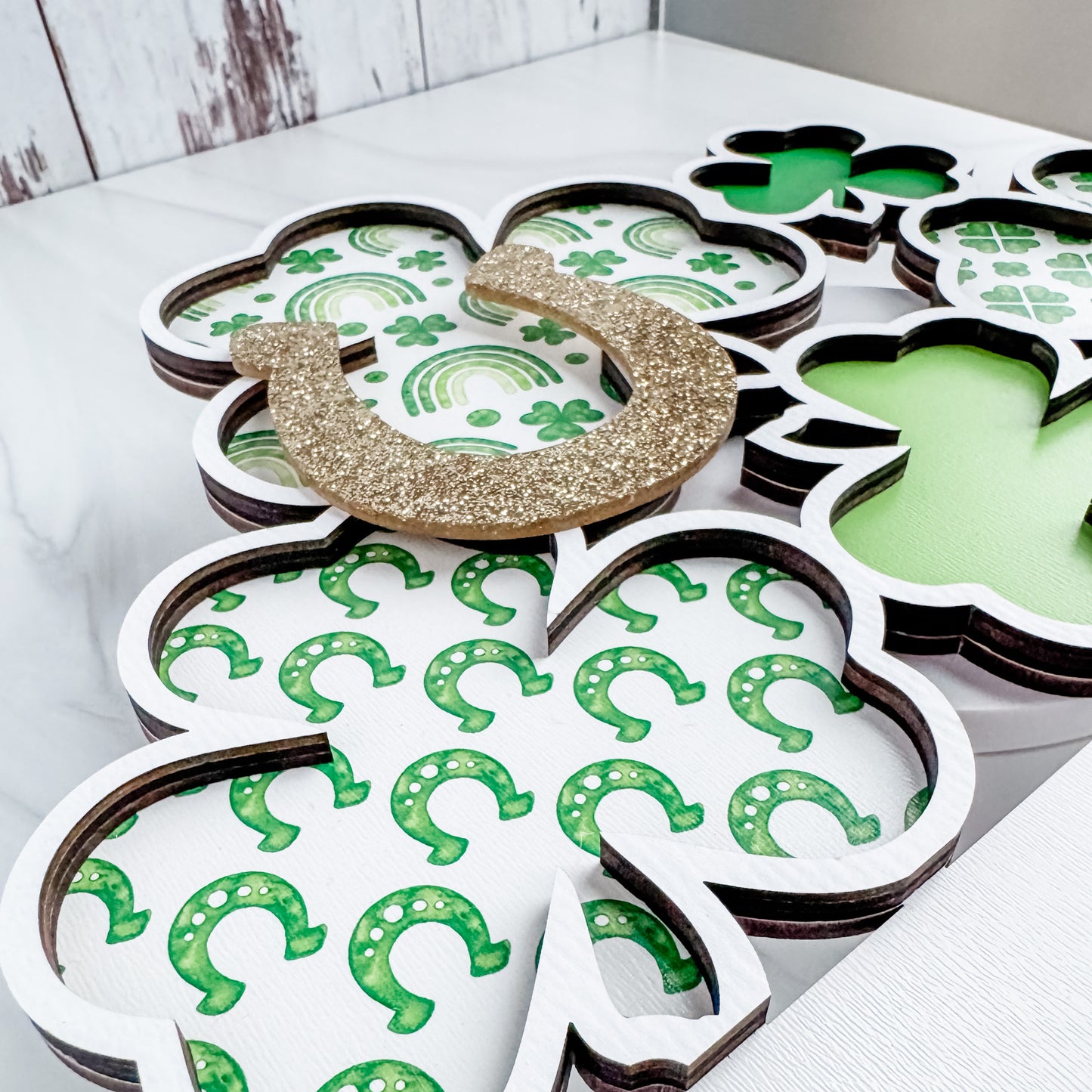 Add On St Patrick's Day with Pattern Backer Theme for Interchangeable Round Signs