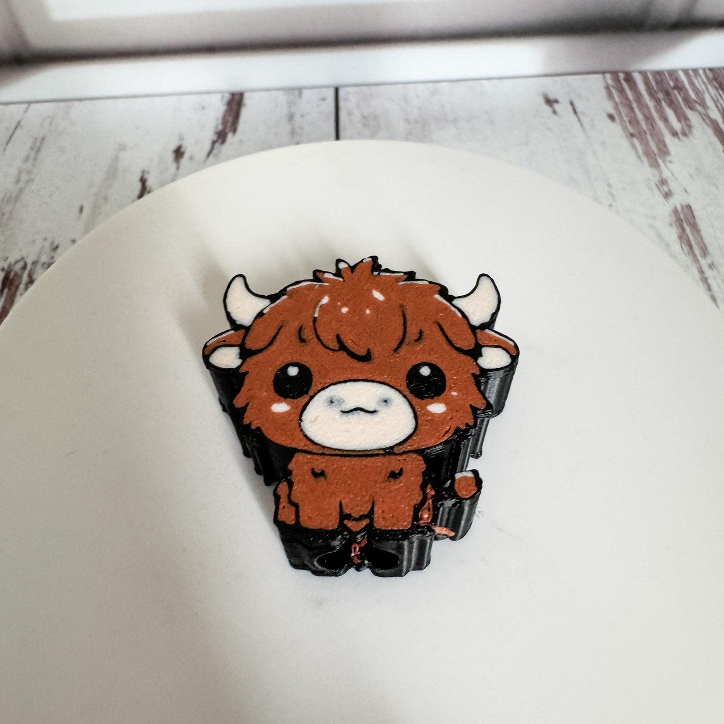 Highland Cow Straw Topper