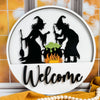 Witches brew theme add on for round sign example