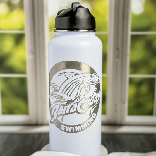 Brushy Meadows Summer Walk Barracudas Personalized 32oz Water Bottle