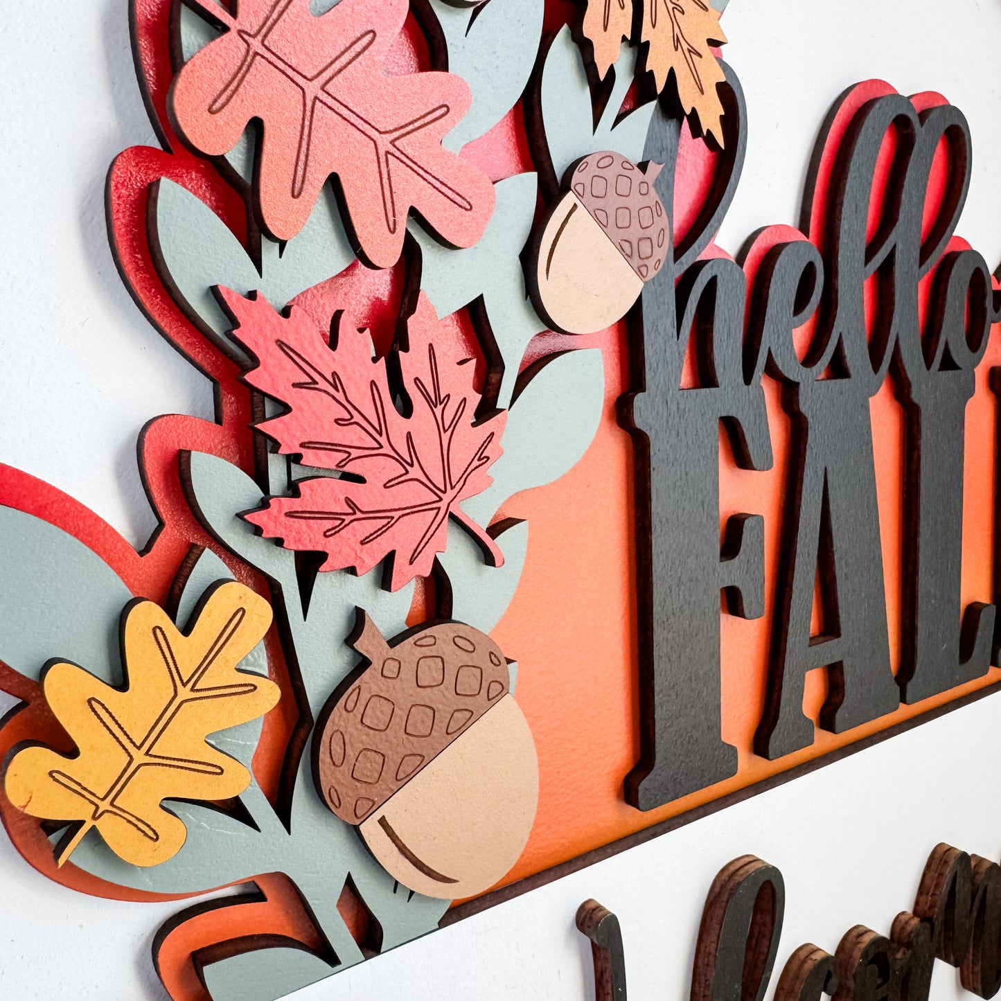 Add On Happy Fall Theme for Interchangeable Round Signs