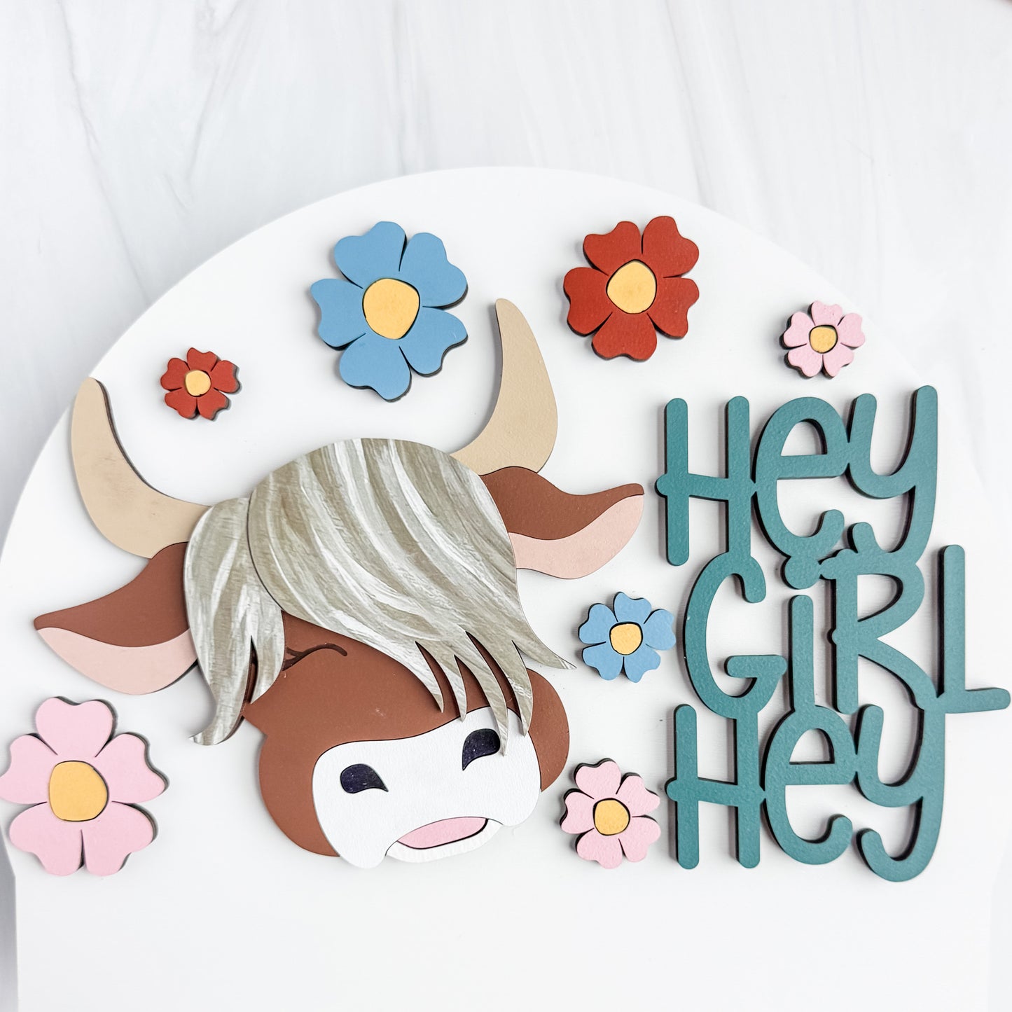 Add On Highland Cow Theme for Interchangeable Round Signs