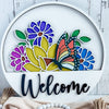 Spring theme add on for round sign example