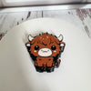 Highland Cow Straw Topper