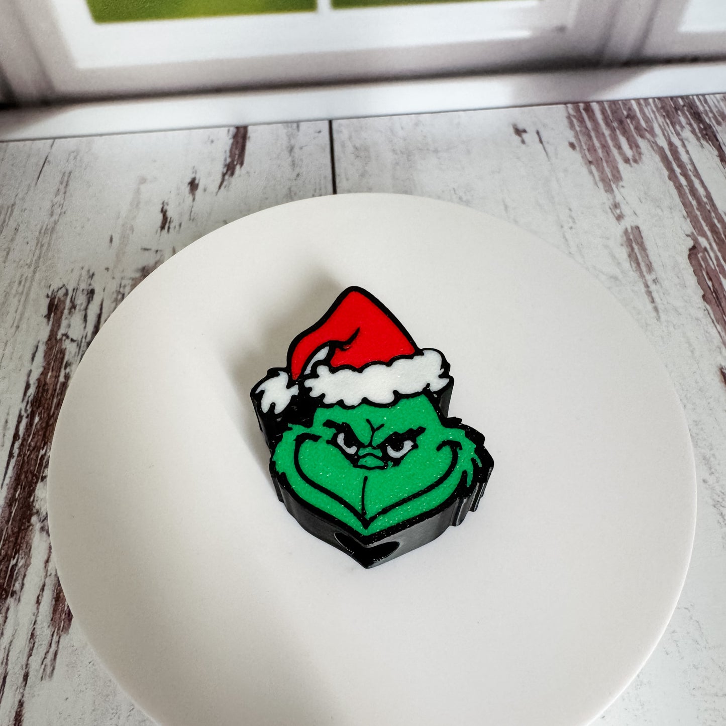 Grinch Santa Straw Topper