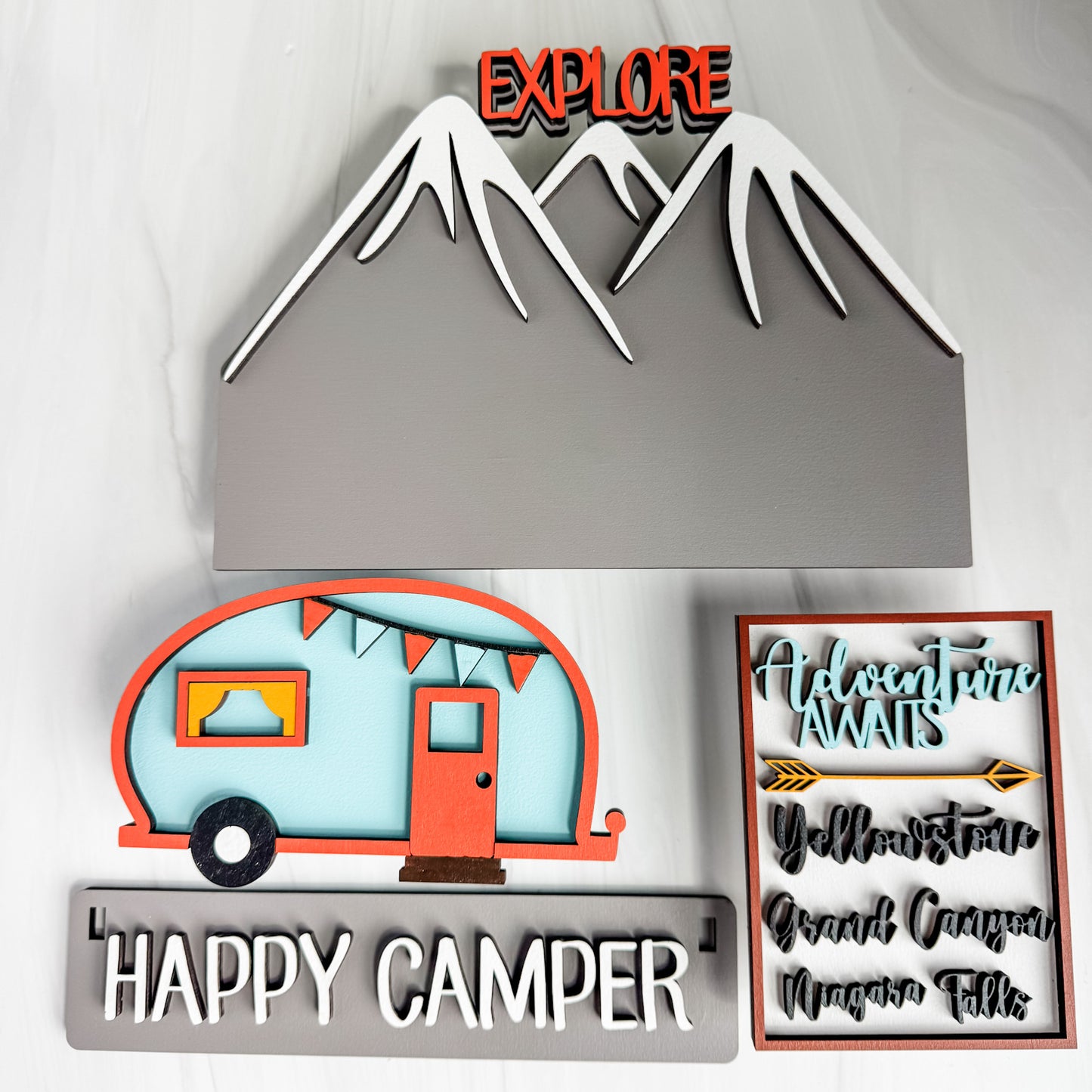 Add on for Shelf Sitter - Happy Camper
