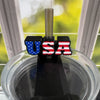 Patriotic Straw Topper