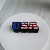 Patriotic USA straw topper in flag inspired colors. 3D printed to fit most standard straws.
