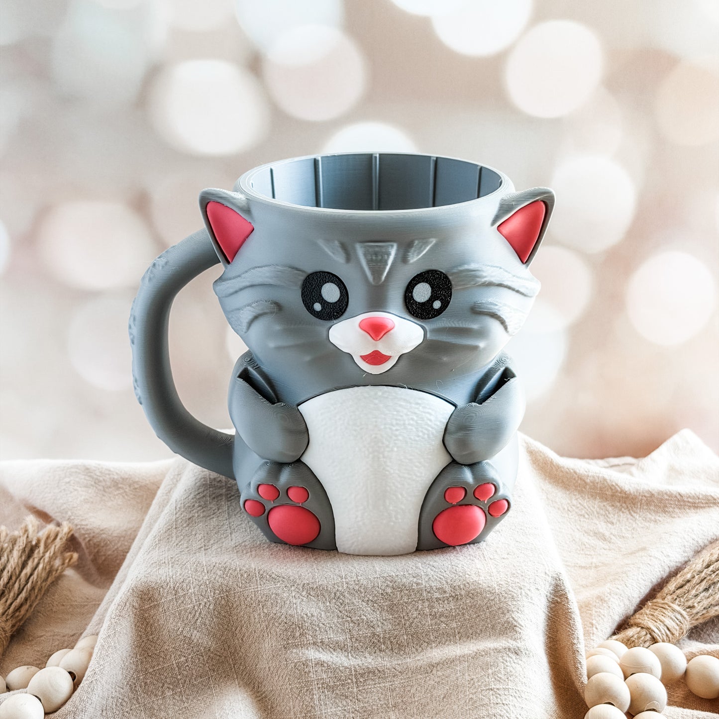 Cuddles the Cat Ice Cream Pint Holder